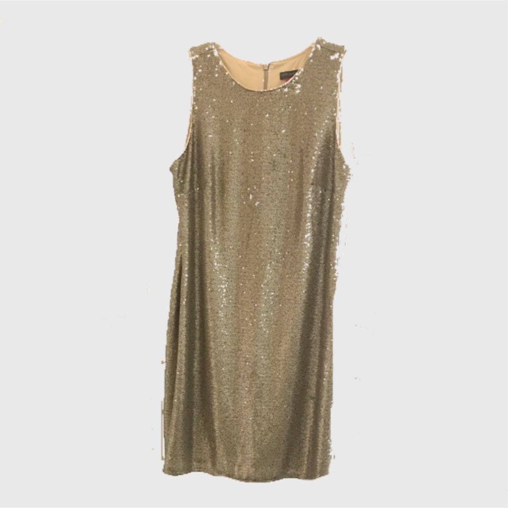 Vince Camuto Gold Dress. Size 12